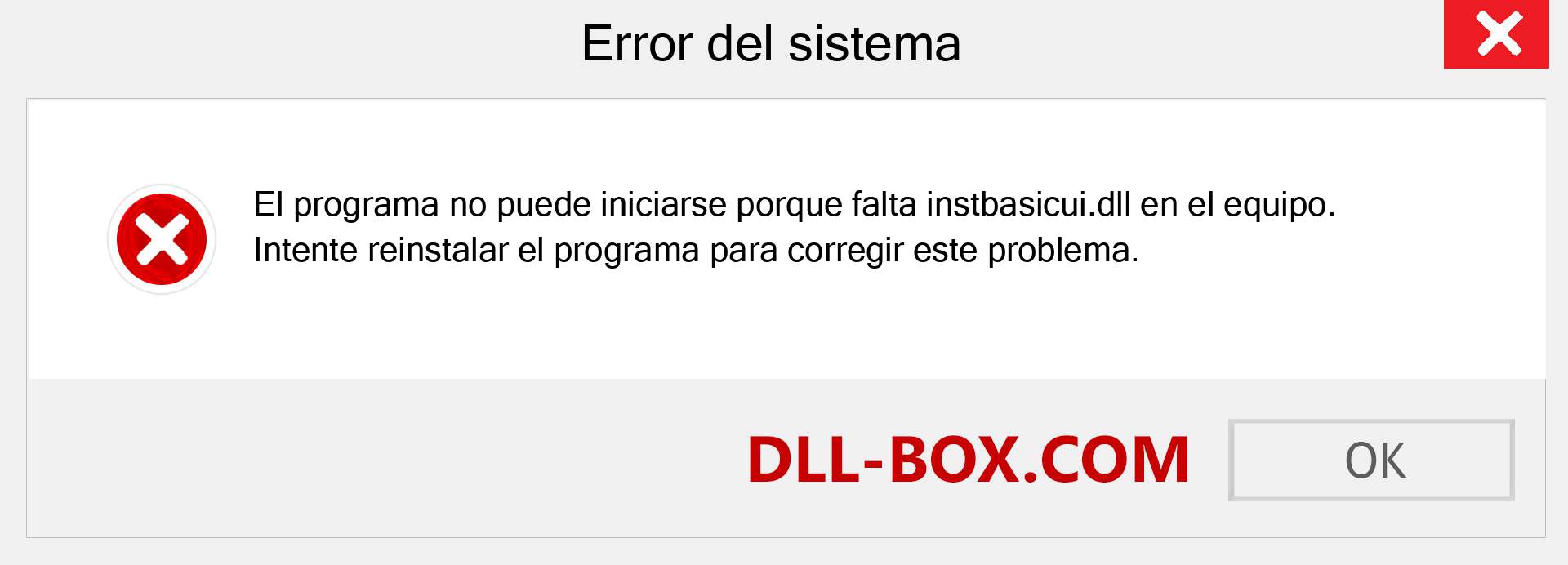 ¿Falta el archivo instbasicui.dll ?. Descargar para Windows 7, 8, 10 - Corregir instbasicui dll Missing Error en Windows, fotos, imágenes