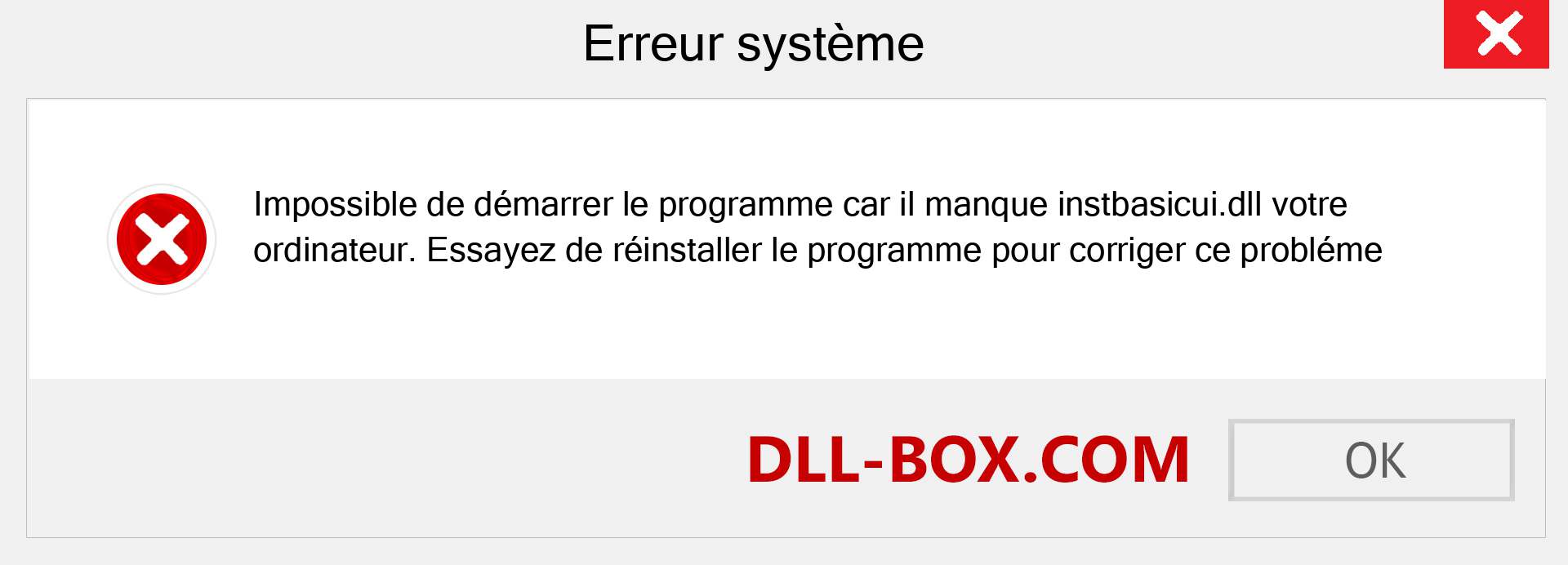 Le fichier instbasicui.dll est manquant ?. Télécharger pour Windows 7, 8, 10 - Correction de l'erreur manquante instbasicui dll sur Windows, photos, images