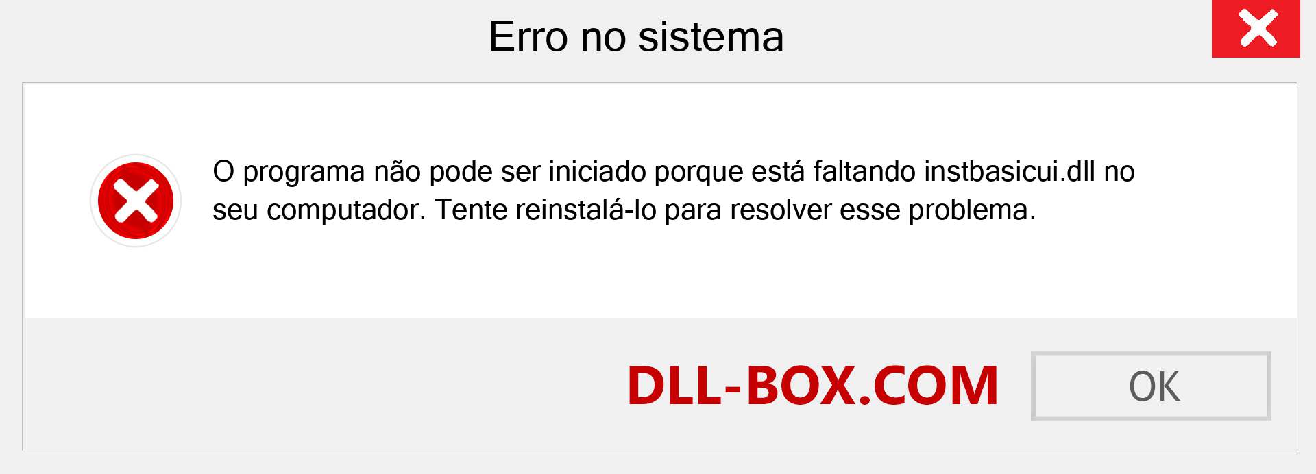 Arquivo instbasicui.dll ausente ?. Download para Windows 7, 8, 10 - Correção de erro ausente instbasicui dll no Windows, fotos, imagens